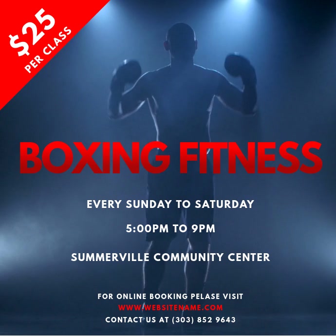 Boxing Fitness Template | PosterMyWall