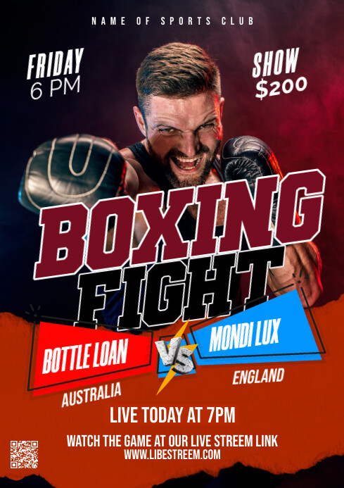 Boxing Flyer Example Boxing Flyer Template | PosterMyWall