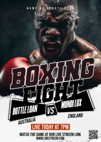 Boxing Flyer A6 template