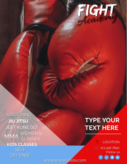 Boxing Flyer Example Boxing flyer Template | PosterMyWall