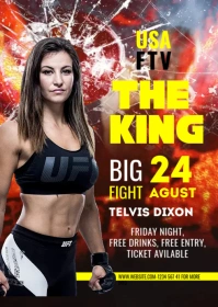 Boxing Flyer A6 template
