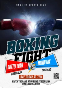 Boxing Flyer A3 template