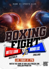 Boxing Flyer A5 template