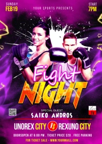 Boxing Flyers design A3 template