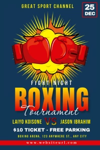 Boxing game, boxing , event Tumblr Graphic template