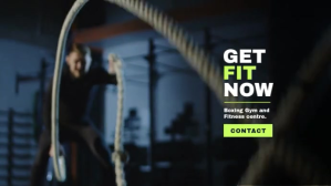 Boxing Gym/Crossfit Poster, Video Temp. Digitalt display (16:9) template