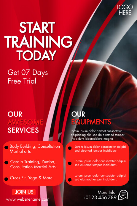 Boxing Gym Poster Template | PosterMyWall