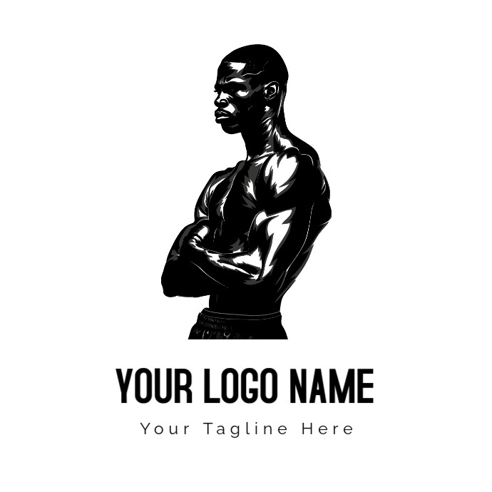 White Boxing Logo Logos Template | PosterMyWall