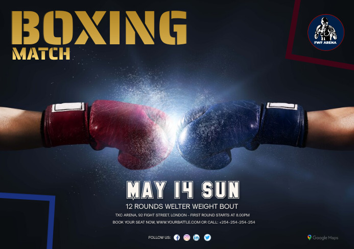 Copy of BOXING MATCH A4POSTER | PosterMyWall