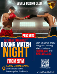 Boxing Match Ad Flyer template