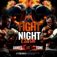 Boxing match day Instagram Post template