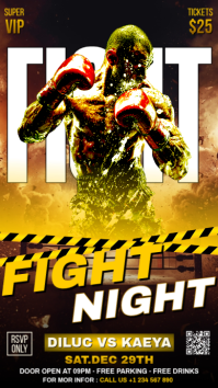 Boxing Match Day Digital Display (9:16) template