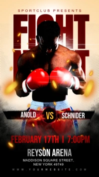 Boxing Match Day flyer Instagram Story template