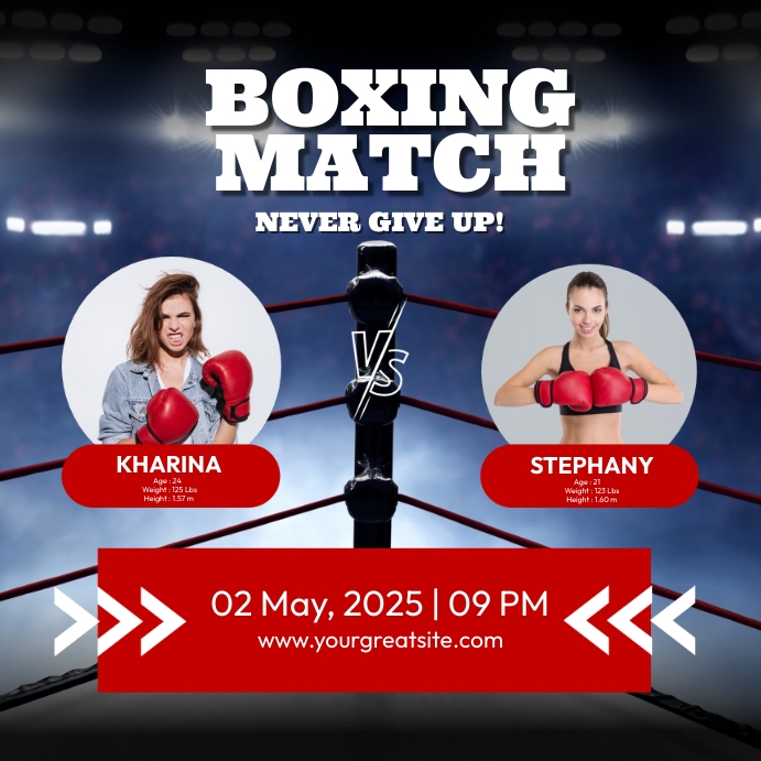 Boxing Match Template PosterMyWall Boxing Match Template PosterMyWall