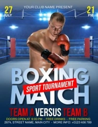 Boxing Match ใบปลิว (US Letter) template