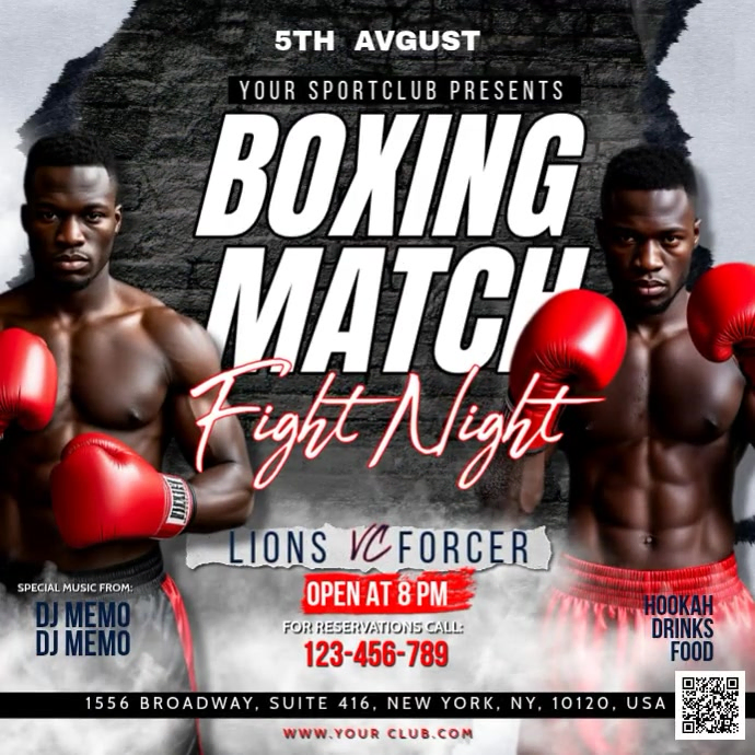 Boxing Match Template | PosterMyWall