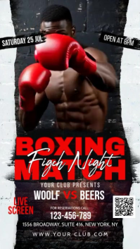 Boxing Match Digital Display (9:16) template