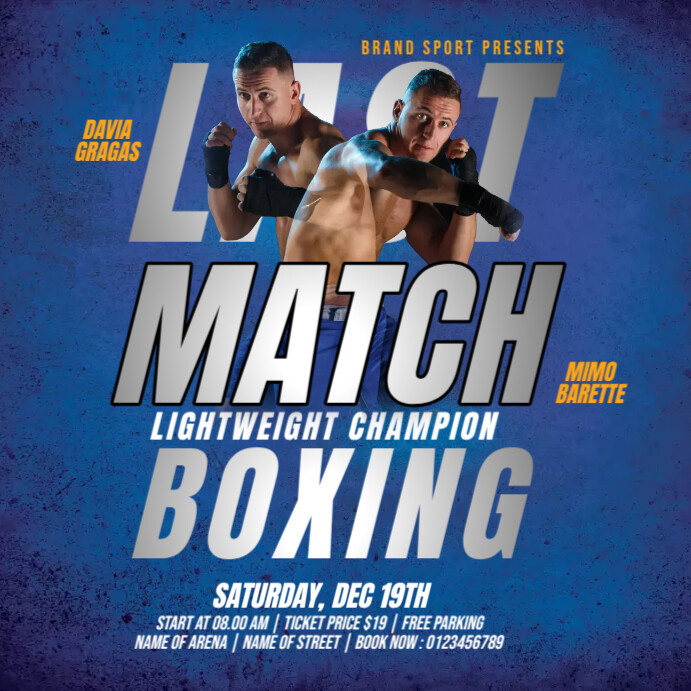 Boxing Match Template | PosterMyWall