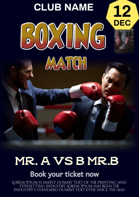 Boxing Match Template | PosterMyWall