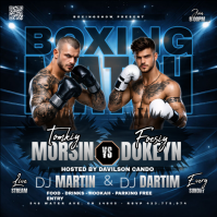 Boxing Match Poster Square (1:1) template