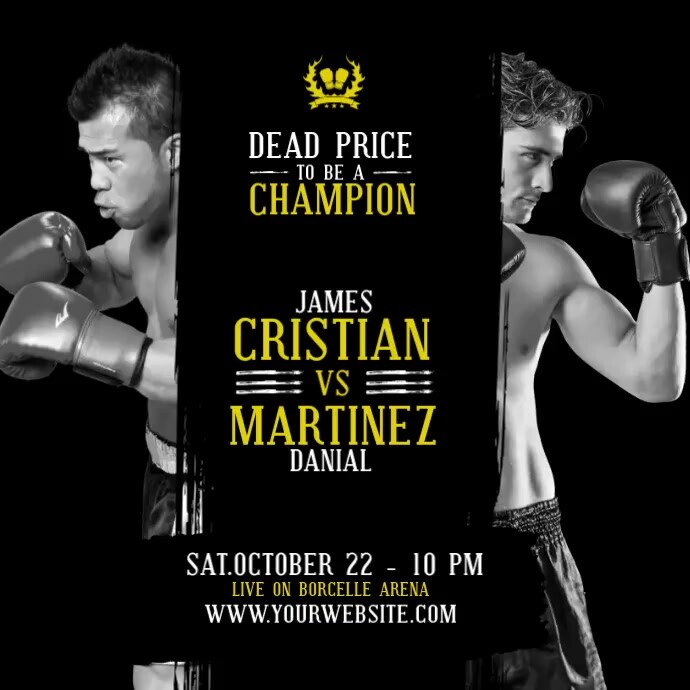 boxing match template PosterMyWall boxing match template PosterMyWall