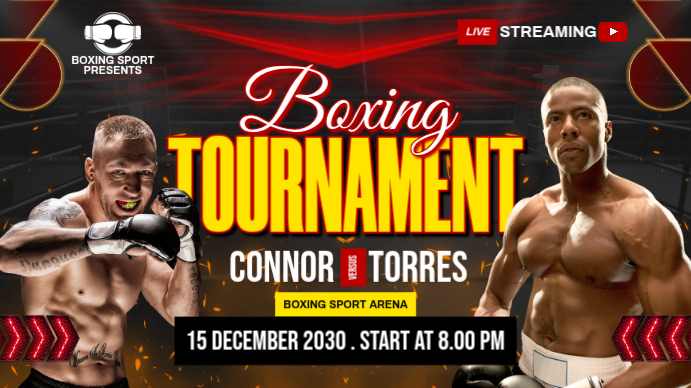 Boxing Match Tournament Template | PosterMyWall