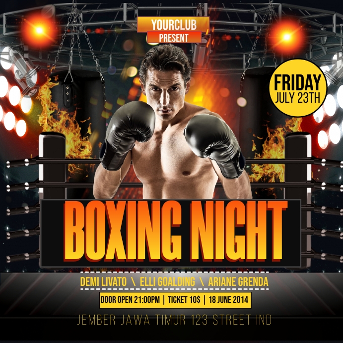 Boxing Night Championship Fight Template | PosterMyWall