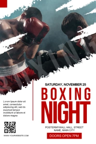 boxing night Poster template