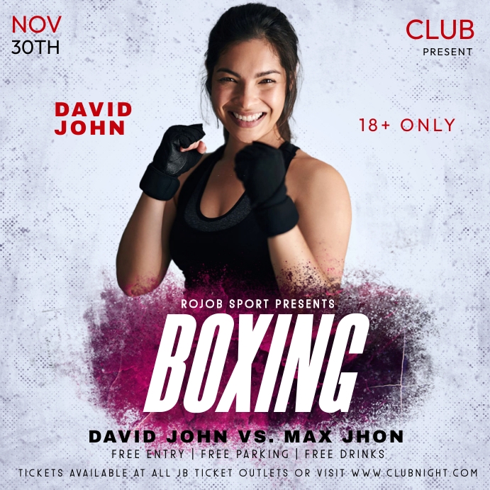 Boxing Night Event Template | PosterMyWall