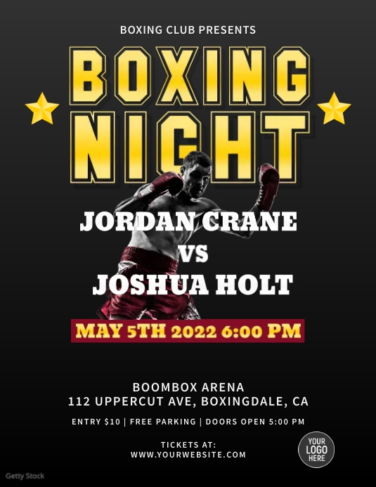 Boxing Night Event Flyer Template | PosterMyWall