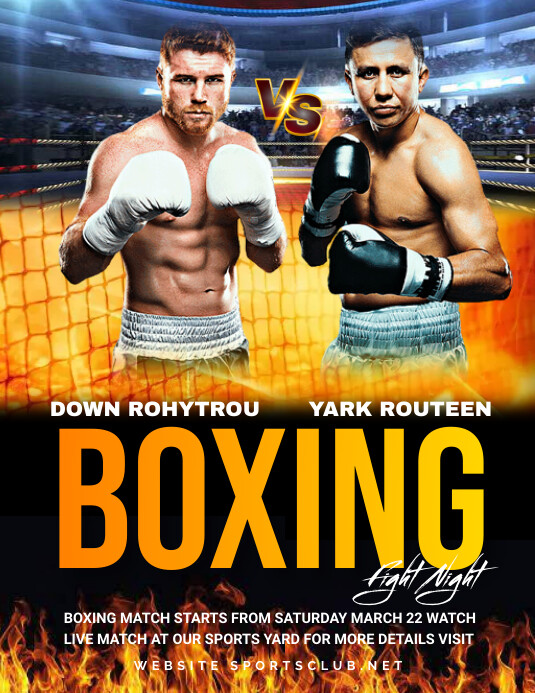 boxing night event flyers Template | PosterMyWall