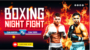 BOXING NIGHT FIGHT Ekran reklamowy (16:9) template