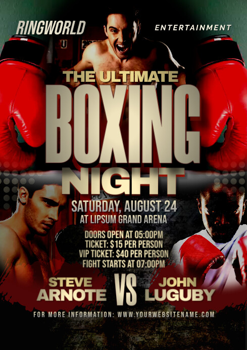 Boxing Night Flyer Template | PosterMyWall