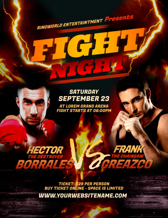 Boxing Night Flyer Template | PosterMyWall