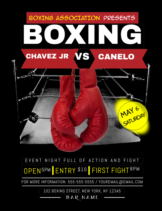 Boxing Night Flyer Template PosterMyWall