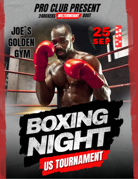 Boxing Night Tournament Template | PosterMyWall