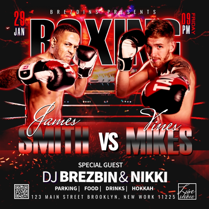 BOXING POSTER Template | PosterMyWall