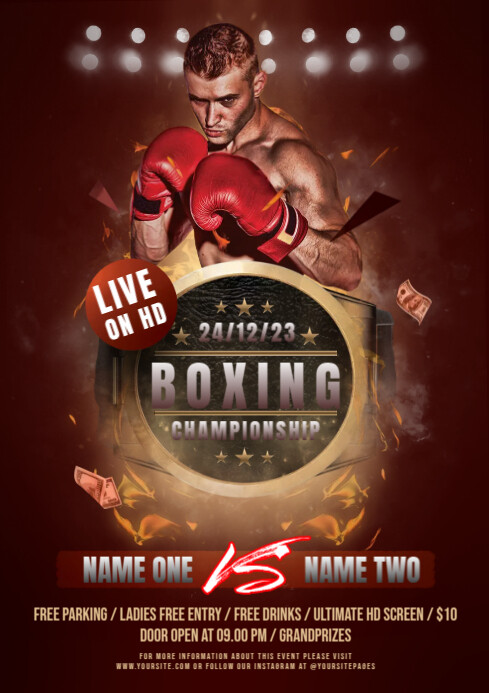 Boxing Posyer Boxing Poster Template | PosterMyWall