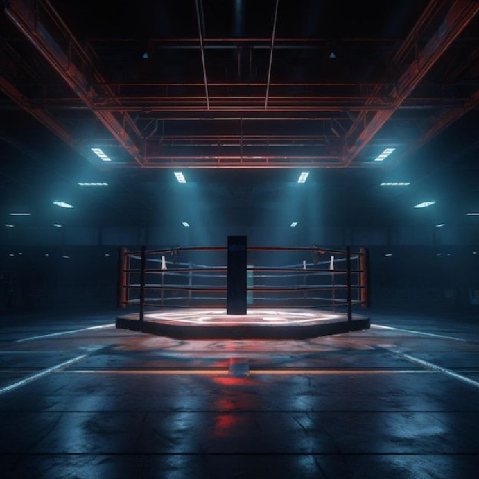 Boxing Ring Spotlight Background Template | PosterMyWall