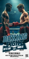 Boxing Roll Up Banner template