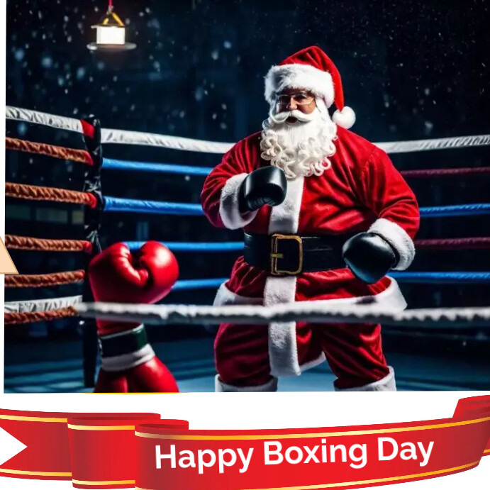 Christmax Boxing Modèle Boxing Santa | PosterMyWall