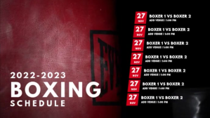 Boxing Schedule Template Ekran reklamowy (16:9)