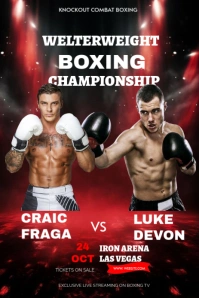 Boxing show flyer design Pinterest 图片 template