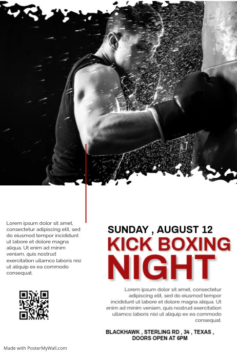 BOXING TEMPLATE.E | PosterMyWall