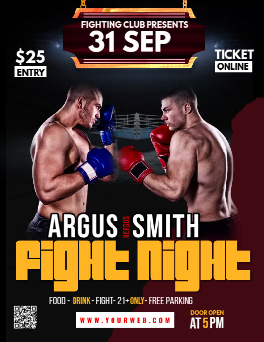 Boxing Tournament Ads Template | PosterMyWall