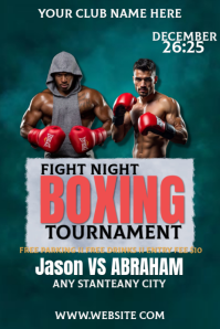 Boxing tournament design Pinterest Graphic template
