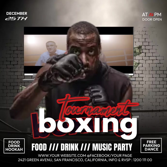 Boxing Tournament Template | PosterMyWall