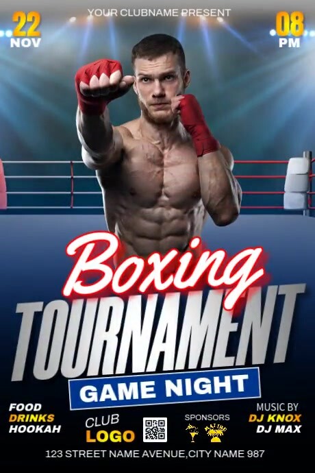 Boxing Tournament Template | PosterMyWall