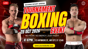 Boxing Tournament Miniatura de YouTube template