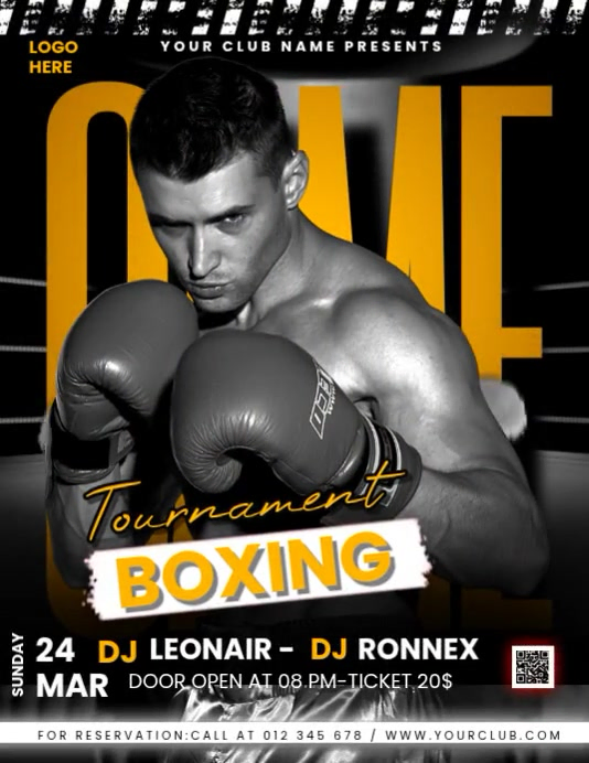 Boxing Tournament Event Template | PosterMyWall